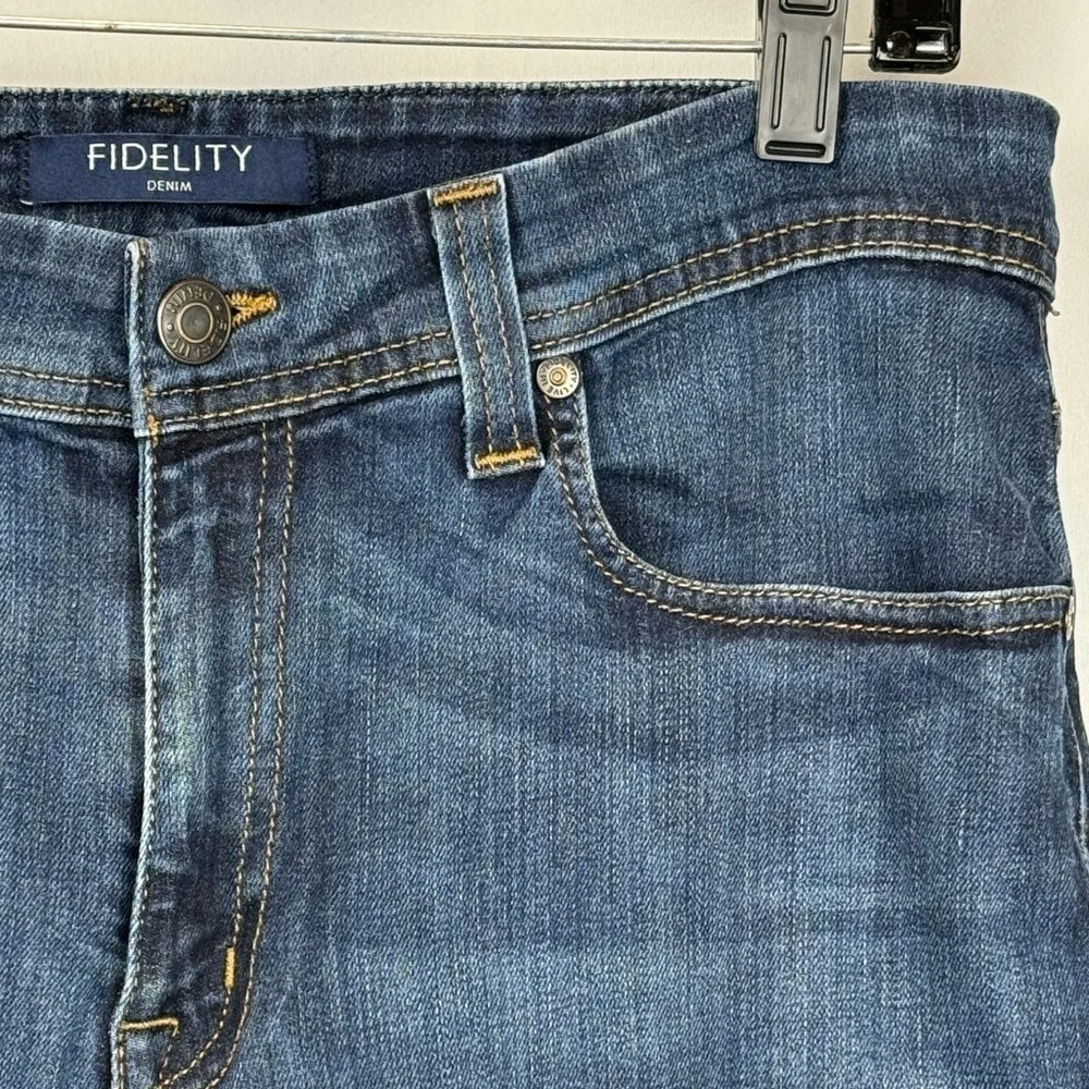 Fidelity Denim Jimmy Slim Fit Denim Jeans in Clampdown Dark wash Size 32x30